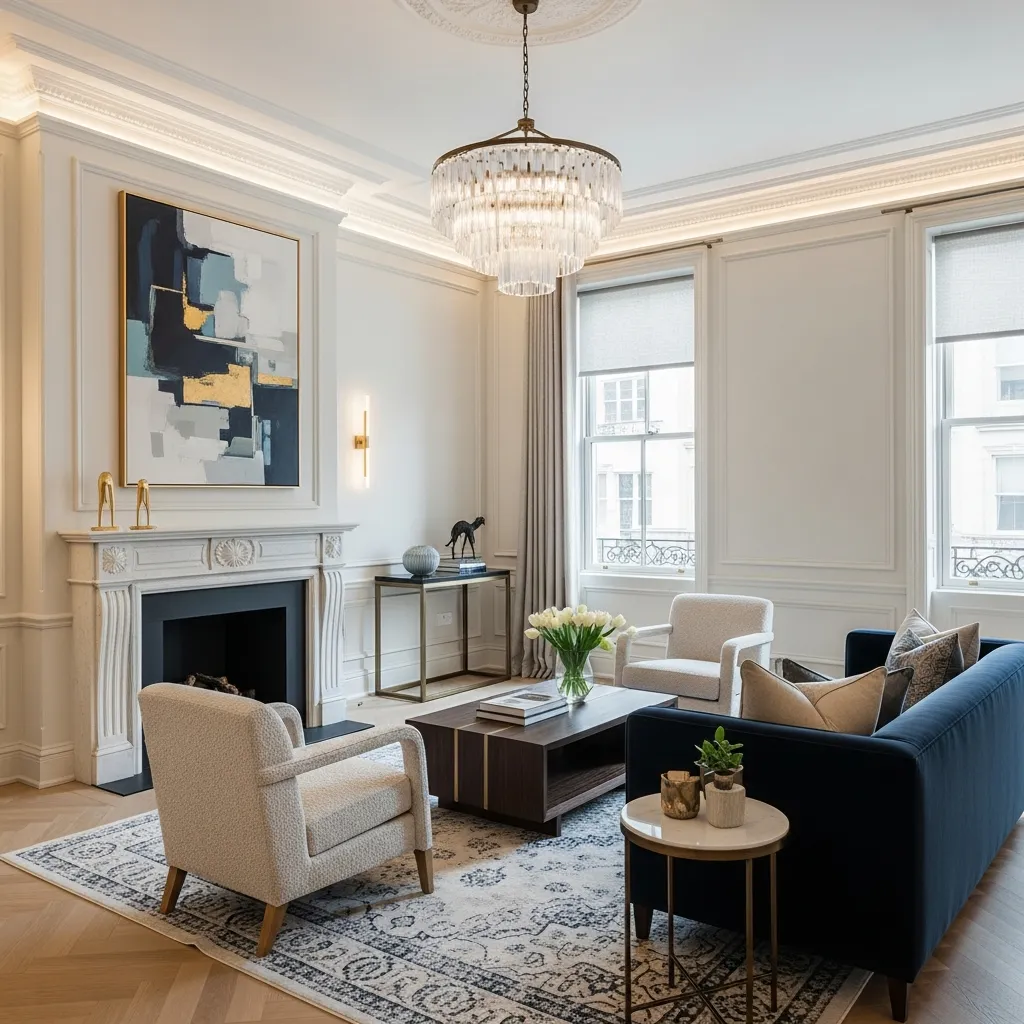 Renovated townhouse with modern classic design